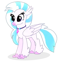 Size: 2689x2876 | Tagged: artist:saveraedae, classical hippogriff, derpibooru import, female, hippogriff, jewelry, necklace, safe, school daze, silverstream, simple background, solo, transparent background, vector