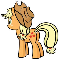 Size: 2664x2718 | Tagged: safe, artist:reconprobe, derpibooru import, applejack, pony, hat, simple background, solo, transparent background