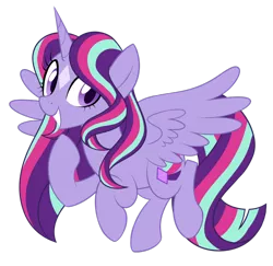 Size: 1024x995 | Tagged: safe, artist:azure-art-wave, derpibooru import, oc, oc:andromeda, unofficial characters only, alicorn, pony, alicorn oc, female, magical lesbian spawn, mare, offspring, parent:starlight glimmer, parent:twilight sparkle, parents:twistarlight, simple background, solo, transparent background