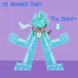 Size: 500x500 | Tagged: artist:wisp the diamond dog, baby, baby dragon, cindy the dragon, derpibooru import, dragon, ice armor cindy, ice dragon, limb enhancers, oc, oc:cindy, safe, unofficial characters only