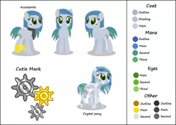 Size: 1463x1041 | Tagged: safe, artist:razorbladetheunicron, derpibooru import, oc, oc:smokey whistle, unofficial characters only, crystal pony, earth pony, pony, lateverse, alternate universe, base used, clothes, cutie mark, next generation, offspring, parent:limestone pie, parent:soarin', parents:limin', reference sheet, rocket boots, scarf, spiky mane