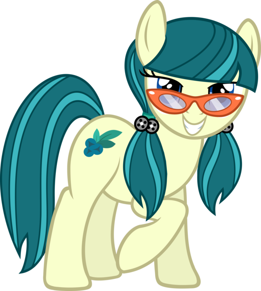 Size: 4034x4500 | Tagged: safe, artist:slb94, derpibooru import, juniper montage, ponified, pony, equestria girls, spoiler:eqg specials, absurd resolution, equestria girls ponified, glasses, looking at you, raised hoof, simple background, solo, transparent background, vector