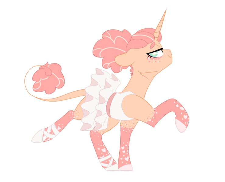 Size: 1024x831 | Tagged: safe, artist:torusthescribe, derpibooru import, oc, oc:rosalina, unofficial characters only, pony, unicorn, ballerina, clothes, female, leonine tail, mare, simple background, solo, transparent background, tutu, tutu cute, white outline