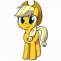 Size: 800x800 | Tagged: safe, artist:yosixi, derpibooru import, applejack, earth pony, pony, cowboy hat, female, hat, mare, simple background, solo, white background