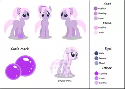 Size: 1463x1041 | Tagged: safe, artist:razorbladetheunicron, derpibooru import, oc, oc:lilac, unofficial characters only, crystal pony, earth pony, pony, lateverse, alternate universe, base used, cutie mark, next generation, offspring, parent:birch bucket, parent:lotus blossom, parents:lotusbucket, ponytail