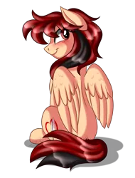 Size: 1900x2500 | Tagged: safe, artist:jack-pie, derpibooru import, oc, oc:jack pie, unofficial characters only, pegasus, pony, female, looking back, mare, rear view, simple background, smiling, transparent background