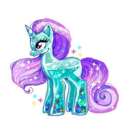 Size: 500x500 | Tagged: safe, artist:njeekyo, derpibooru import, diamond mint, pony, simple background, solo, water cuties, white background