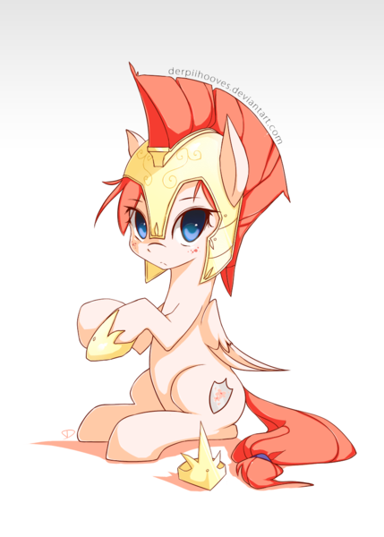 Size: 900x1259 | Tagged: safe, artist:derpiihooves, derpibooru import, oc, oc:cherry blossom, unofficial characters only, pegasus, pony, female, mare, royal guard, solo