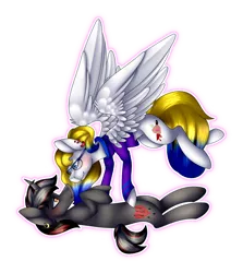 Size: 2190x2453 | Tagged: safe, artist:liamsartworld, derpibooru import, oc, unofficial characters only, pegasus, pony, unicorn, clothes, commission, glasses, holiday, oc x oc, shipping, simple background, transparent background, valentine's day