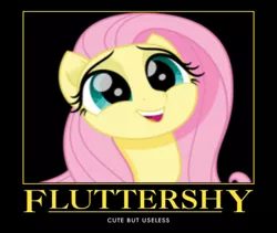 Size: 1216x1024 | Tagged: cute, demotivational poster, derpibooru import, downvote bait, fluttershy, meme, my little pony: the movie, safe, screencap, simpsons did it, solo, text, the simpsons