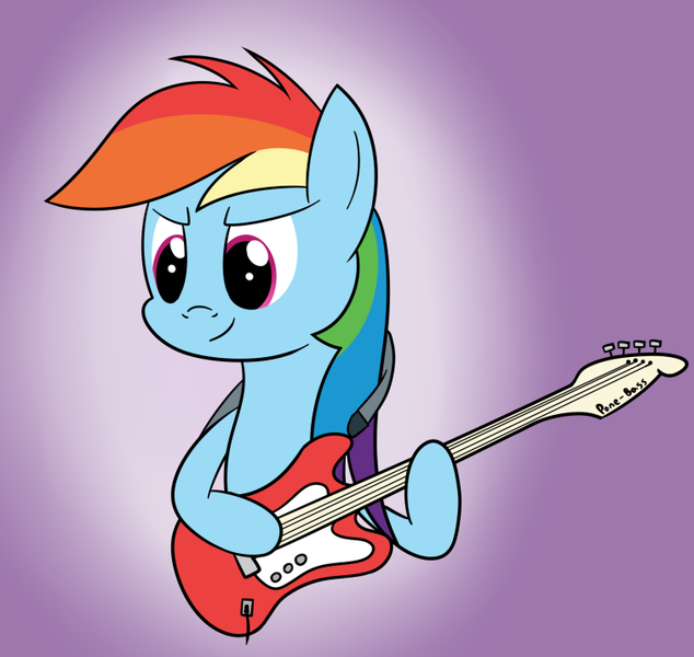 Size: 755x714 | Tagged: safe, artist:joey, derpibooru import, rainbow dash, pegasus, pony, bass guitar, female, musical instrument, solo