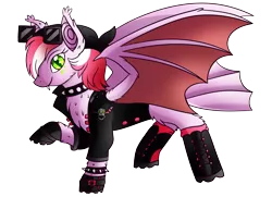 Size: 3290x2387 | Tagged: safe, derpibooru import, oc, oc:strawberry glimmer, unofficial characters only, bat pony, pony, bat pony oc, simple background, transparent background