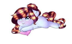 Size: 5014x3110 | Tagged: safe, artist:doux-ameri, derpibooru import, oc, oc:gabby, unofficial characters only, earth pony, pony, chibi, female, heart eyes, high res, mare, prone, simple background, solo, tongue out, transparent background, wingding eyes