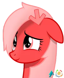 Size: 1613x1960 | Tagged: safe, artist:arifproject, artist:potato22, derpibooru import, edit, oc, oc:downvote, ponified, unofficial characters only, pony, derpibooru, bust, cute, derpibooru ponified, floppy ears, lighting, messy mane, meta, shading, simple background, smiling, solo, transparent background