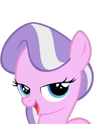 Size: 6320x8320 | Tagged: safe, artist:slb94, derpibooru import, edit, editor:slayerbvc, vector edit, diamond tiara, earth pony, pony, absurd resolution, accessory-less edit, bedroom eyes, female, filly, missing accessory, simple background, solo, transparent background, vector