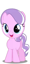 Size: 3068x6500 | Tagged: safe, artist:dashiesparkle, derpibooru import, edit, editor:slayerbvc, vector edit, diamond tiara, earth pony, pony, .svg available, accessory-less edit, cute, diamondbetes, female, filly, happy, missing accessory, simple background, solo, transparent background, vector