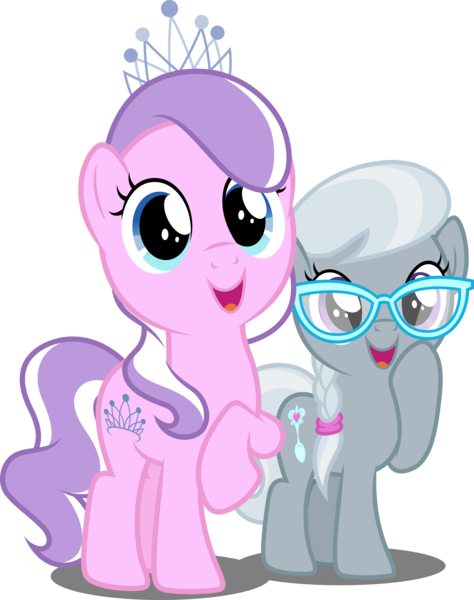 Size: 3946x5000 | Tagged: safe, artist:dashiesparkle, artist:parclytaxel, derpibooru import, edit, editor:slayerbvc, vector edit, diamond tiara, silver spoon, earth pony, pony, crusaders of the lost mark, .svg available, absurd resolution, accessory-less edit, adorabullies, cute, female, filly, glasses, missing accessory, simple background, transparent background, vector