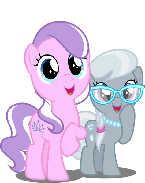 Size: 3946x5000 | Tagged: safe, artist:dashiesparkle, artist:parclytaxel, derpibooru import, edit, editor:slayerbvc, vector edit, diamond tiara, silver spoon, earth pony, pony, crusaders of the lost mark, .svg available, absurd resolution, accessory-less edit, adorabullies, cute, female, filly, glasses, jewelry, missing accessory, necklace, simple background, transparent background, vector