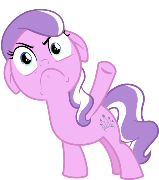 Size: 4064x4614 | Tagged: safe, artist:mlpcompilation, derpibooru import, edit, editor:slayerbvc, vector edit, diamond tiara, earth pony, pony, crusaders of the lost mark, absurd resolution, accessory-less edit, check em, faic, female, filly, floppy ears, heil, simple background, solo, transparent background, vector