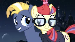 Size: 1280x720 | Tagged: amending fences, crack shipping, cute, derpibooru import, female, male, moondancer, moontracker, once upon a zeppelin, safe, shipping, star tracker, straight
