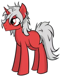 Size: 2358x2982 | Tagged: safe, artist:reconprobe, derpibooru import, oc, unofficial characters only, pony, edgy, male, red eyes, simple background, solo, stallion, standing, transparent background