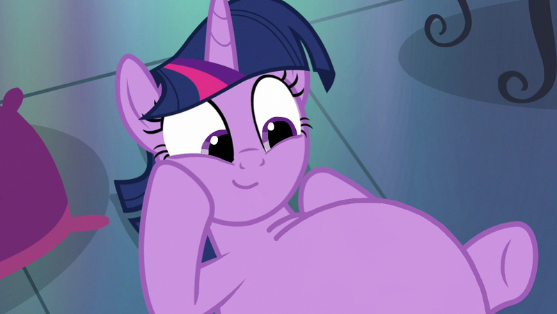 Size: 1020x575 | Tagged: safe, artist:jamesawilliams1996, derpibooru import, edit, edited screencap, screencap, twilight sparkle, a health of information, belly, big belly, fat, fat edit, twilard sparkle