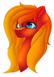 Size: 842x1191 | Tagged: safe, artist:sapphirepaints, derpibooru import, oc, oc:sunrise tune, bust, happy, portrait, simple background, smiling, transparent background