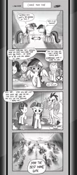 Size: 1451x3300 | Tagged: alicorn, applejack, artist:loreto-arts, comic, comic:friendship is innuendo, comic:friendship is innuendo vol. 2, derpibooru import, female, fluttershy, male, mane six, monochrome, moondancer, pinkie pie, princess ember, princess flurry heart, rainbow dash, rarity, safe, spike, spike gets all the mares, starlight glimmer, straight, twilight sparkle, twilight sparkle (alicorn)