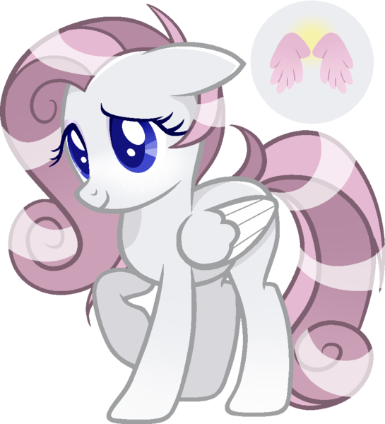 Size: 943x1039 | Tagged: safe, artist:quartziie, derpibooru import, oc, oc:angel, unofficial characters only, pegasus, pony, female, gradient hooves, magical lesbian spawn, mare, offspring, parent:fluttershy, parent:rarity, parents:flarity, raised hoof, simple background, solo, transparent background