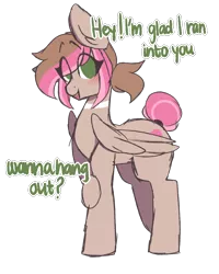Size: 2000x2500 | Tagged: safe, artist:mimisaurusrex, derpibooru import, oc, oc:sakura mochi, unofficial characters only, pegasus, pony, blushing, choker, dialogue, female, hair bun, looking at you, mare, open mouth, ponytail, raised eyebrows, simple background, transparent background