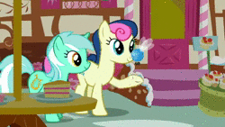 Size: 1280x720 | Tagged: safe, derpibooru import, edit, edited screencap, screencap, bon bon, lyra heartstrings, sweetie drops, earth pony, parasprite, pony, unicorn, swarm of the century, animated, cake, crying, cupcake, floppy ears, food, how could this happen to me, ponyville, sad, simple plan, sound, teary eyes, untitled (song), wavy mouth, webm