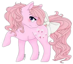 Size: 1024x895 | Tagged: safe, artist:dreamcreationsink, derpibooru import, lickety split, earth pony, pony, bow, female, g1, mare, simple background, solo, tail bow, transparent background