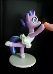 Size: 735x1020 | Tagged: safe, artist:leijar, derpibooru import, starlight glimmer, pony, unicorn, ballerina, ballet, clothes, dancing, glimmerina, sculpture, solo, traditional art, tutu