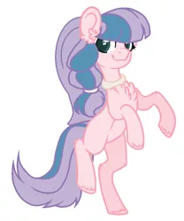 Size: 734x882 | Tagged: safe, artist:deerloud, derpibooru import, oc, unofficial characters only, earth pony, pony, chest fluff, female, mare, rearing, simple background, solo, white background