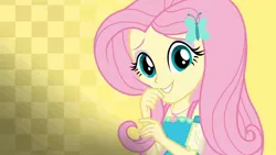 Size: 1280x720 | Tagged: safe, derpibooru import, official, fluttershy, equestria girls, equestria girls series, choose fluttershy, choose your own ending (season 1), cute, cyoa, geode of fauna, magical geodes, playing with hair, shyabetes, solo