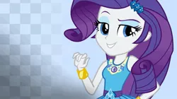 Size: 1271x712 | Tagged: safe, derpibooru import, official, rarity, equestria girls, equestria girls series, choose rarity, cute, cyoa, geode of shielding, magical geodes, raised eyebrow, solo