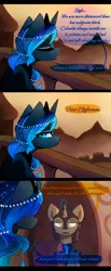 Size: 2080x5057 | Tagged: safe, artist:magnaluna, derpibooru import, princess luna, alicorn, bat pony, bat pony alicorn, dialogue, female, luna-darkesthours, lunabat, magic, night guard, race swap, telekinesis, tumblr