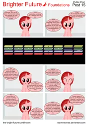 Size: 5656x8000 | Tagged: safe, artist:waveywaves, derpibooru import, oc, oc:ruby rey, unofficial characters only, pony, comic:brighter future, absurd resolution, comic