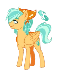 Size: 485x601 | Tagged: safe, artist:whalepornoz, derpibooru import, oc, oc:free spirit, unofficial characters only, pegasus, pony, bandana, cutie mark, dreadlocks, female, offspring, parent:flash sentry, parent:tree hugger, parents:treesentry, simple background, solo, transparent background