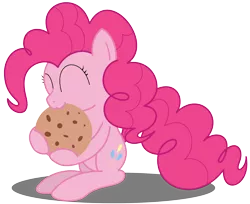 Size: 2278x1863 | Tagged: safe, artist:bladedragoon7575, derpibooru import, pinkie pie, earth pony, pony, cookie, cute, diapinkes, eating, eyes closed, food, nom, simple background, solo, transparent background