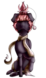 Size: 813x1365 | Tagged: safe, artist:xxmissteaxx, derpibooru import, oc, oc:seek, original species, pony, clothes, female, mare, scarf, simple background, solo, transparent background