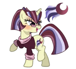 Size: 992x896 | Tagged: safe, artist:6-fingers-lover, derpibooru import, oc, pony, unicorn, clothes, female, glasses, mare, simple background, solo, transparent background