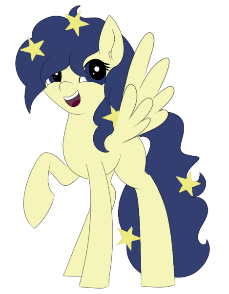 Size: 655x838 | Tagged: safe, artist:missmele-madness, derpibooru import, oc, oc:lantern light, pegasus, pony, female, happy, mare, raised hoof, simple background, solo, transparent background