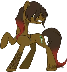 Size: 800x854 | Tagged: safe, artist:t-aroutachiikun, derpibooru import, ponified, earth pony, pony, female, mare, ookurikara, raised hoof, simple background, solo, transparent background