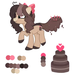 Size: 1024x1024 | Tagged: safe, artist:chococakebabe, derpibooru import, oc, oc:choco cake delight, unofficial characters only, earth pony, pony, agumented tail, female, mare, reference sheet, simple background, solo, transparent background