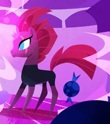 Size: 336x380 | Tagged: safe, derpibooru import, screencap, tempest shadow, pony, my little pony: the movie, cropped, eye scar, horn, pointy ponies, scar, scar on the wrong side, solo, sparking horn