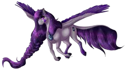 Size: 1875x1019 | Tagged: safe, artist:bijutsuyoukai, derpibooru import, oc, oc:starset, pegasus, pony, colored wings, long mane, male, multicolored wings, simple background, solo, stallion, transparent background