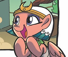 Size: 219x185 | Tagged: safe, derpibooru import, idw, somnambula, pegasus, pony, legends of magic, spoiler:comic, spoiler:comiclom11, cropped, cute, excited, female, mare, official comic, solo, somnambetes