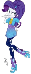 Size: 864x2048 | Tagged: safe, artist:ilaria122, artist:meimisuki, derpibooru import, rarity, equestria girls, equestria girls series, leak, alternate hairstyle, ankle boots, bracelet, clothes, dress, feet, geode of shielding, jewelry, leggings, necklace, simple background, solo, transparent background