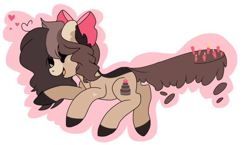 Size: 1024x597 | Tagged: safe, artist:chococakebabe, derpibooru import, oc, oc:choco cake delight, unofficial characters only, earth pony, pony, augmented tail, female, mare, simple background, solo, transparent background